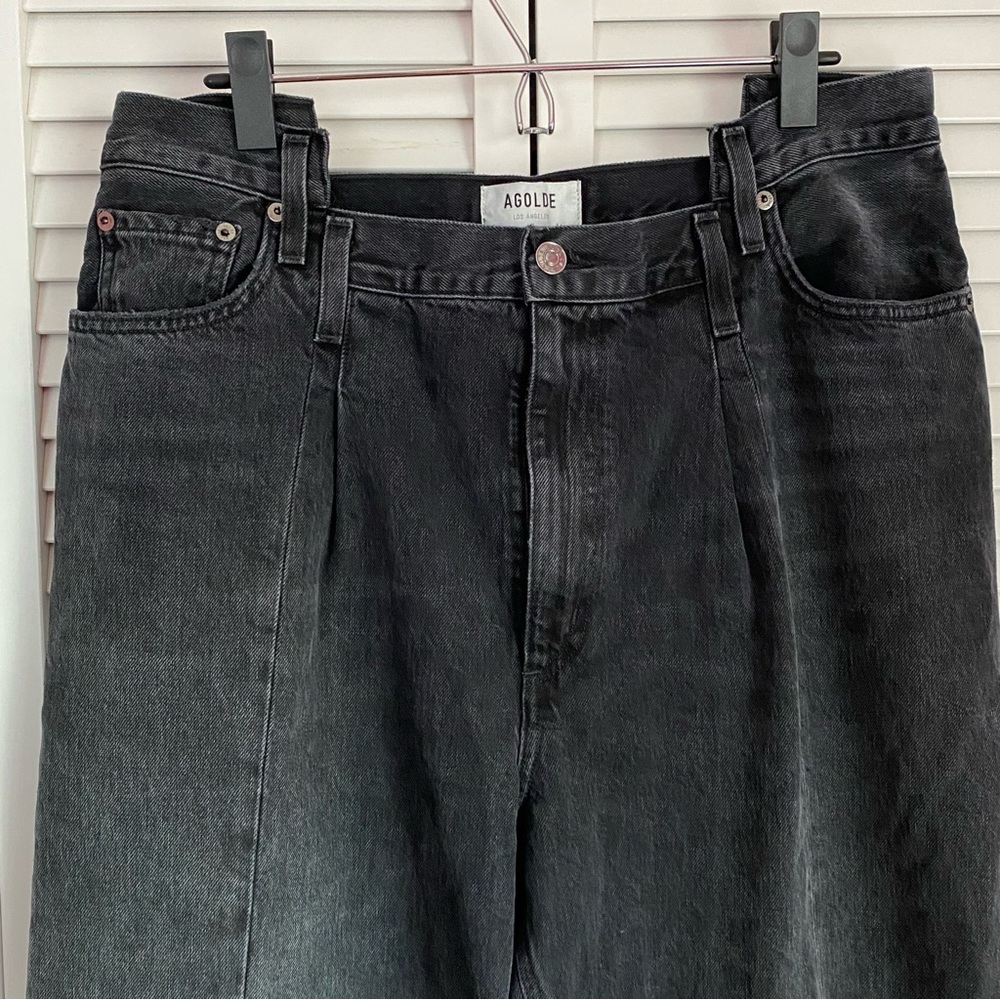 AGOLDE Pieced Angled Black Jeans Size 32 - Picture 5 of 13